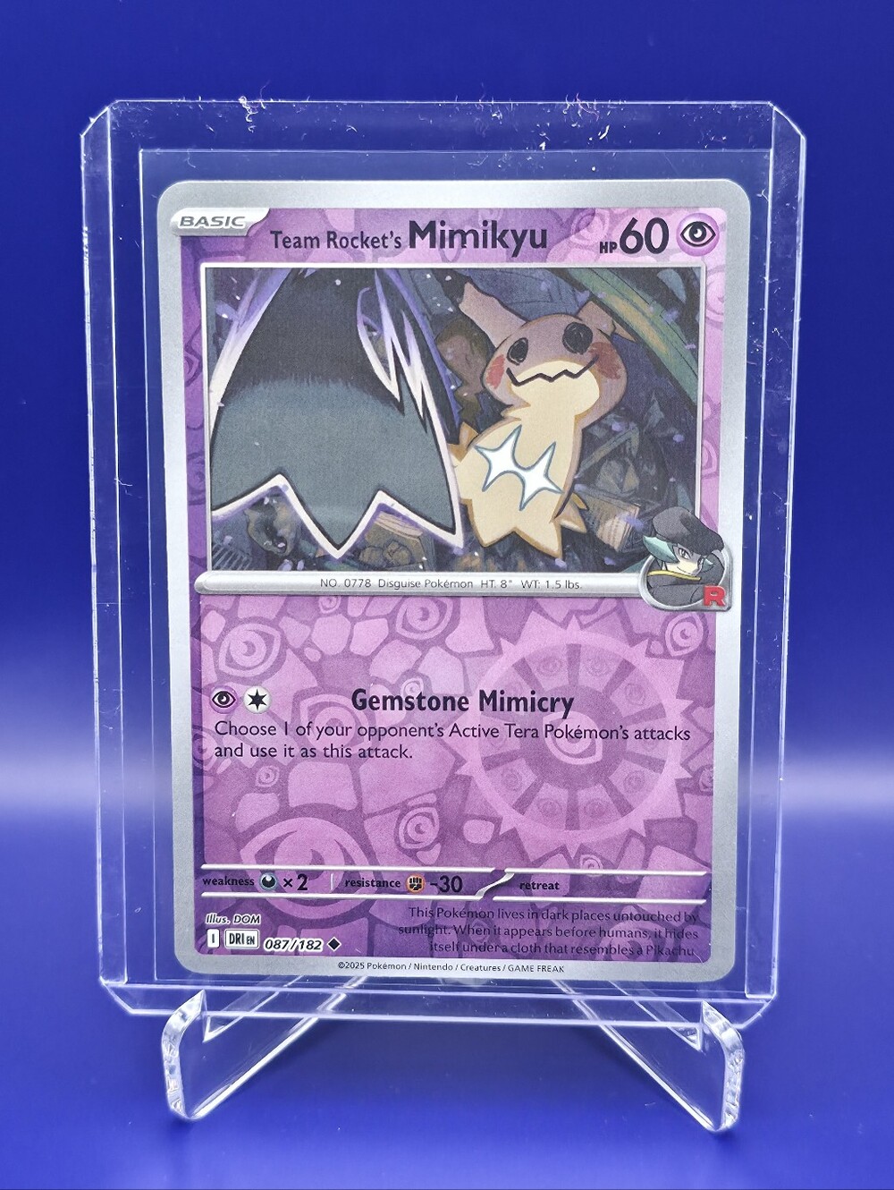 Pokémon TCG - Team Rocket's Mimikyu - Destined Rivals - Reverse Holo - 087/182